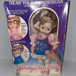 COLOR MY DRESS PRETTY 1989 Doll Vintage RARE New in box